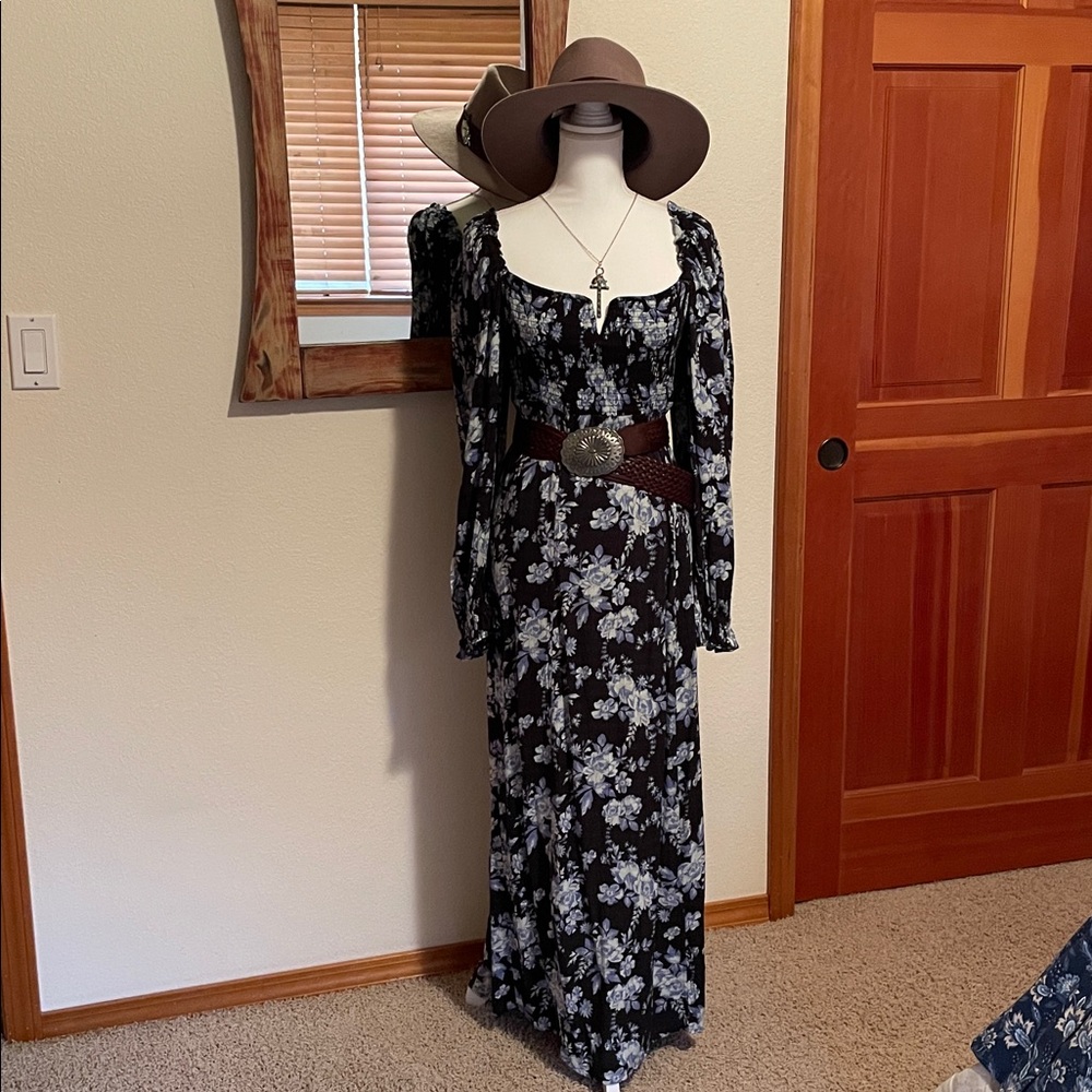 Floral Long Sleeve Maxi Dress